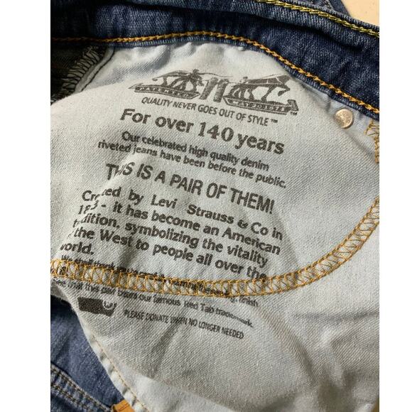 Levi's 505 Jeans Mens Size 34X30 Straight Relaxed Fit Whiskers Medium Wash Denim - Picture 9 of 10